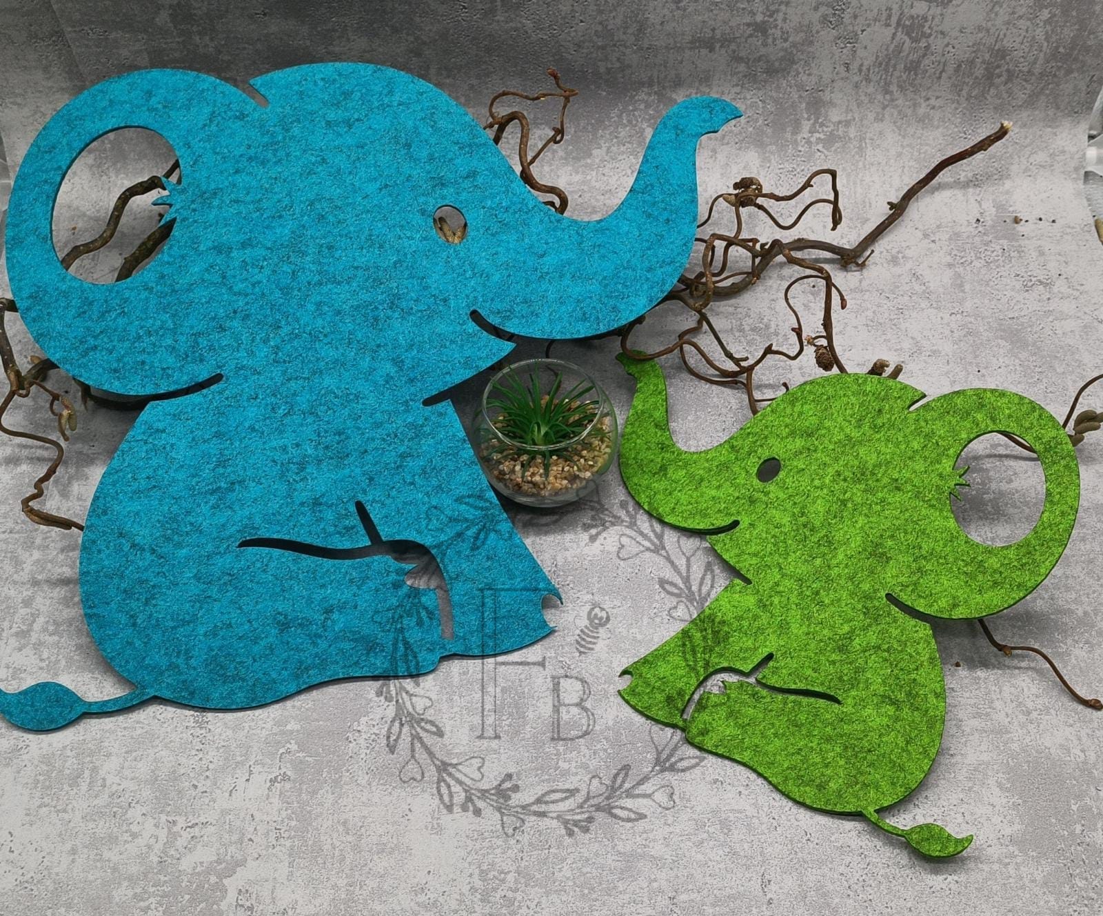 Elefant Anhänger 10 cm (10er Set) Filzbienchen PAggis